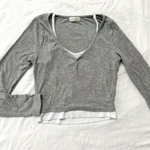 Bella Swan Layered Cropped Henley